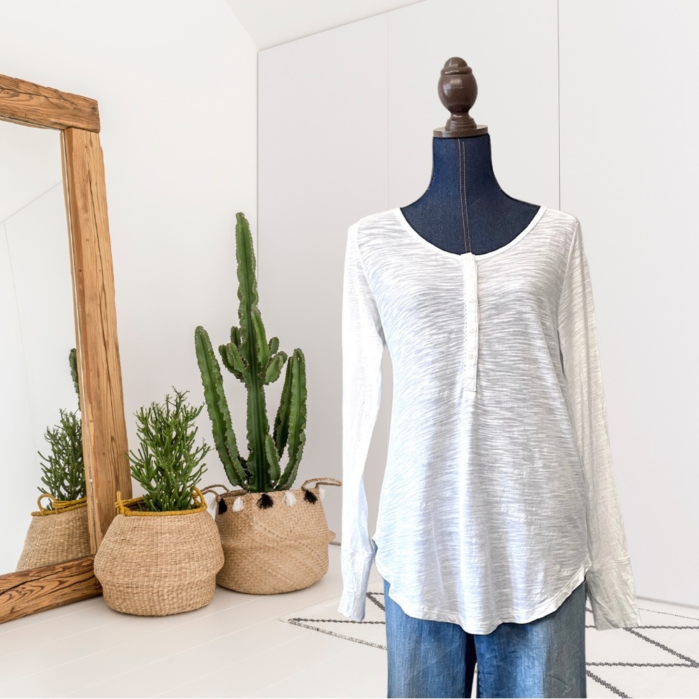 Banana Republic Sunday Long Sleeve Henley Shirt